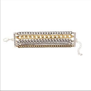 Jenny Bird Austin Cuff Link Bracelet Multi Metals